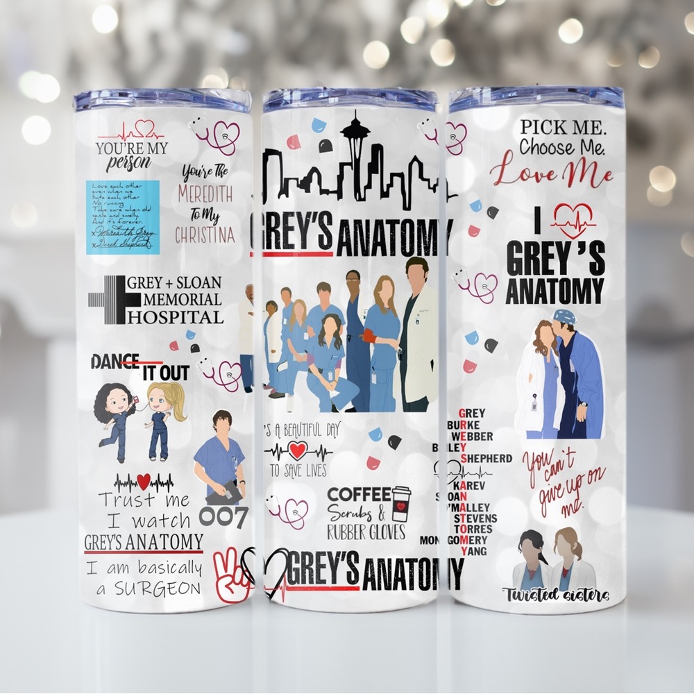 Greys anatomy tumbler
